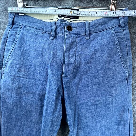 Abercormbie & Fitch Pants Mens 28 Blue Stretch Langdon Slim Tapered Academia - Picture 5 of 8